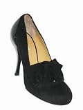 MIU MIU Camosciopop Suede Pump in Black / Red
