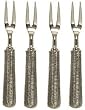 Decorative Shrimp Fork with Woven Wire Handle Set of Four