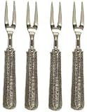 Decorative Shrimp Fork with Woven Wire Handle Set of Four