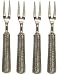 Decorative Shrimp Fork with Woven Wire Handle Set of Four