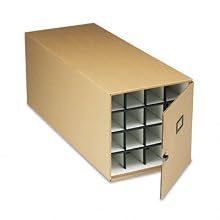 Safco 37-3/4"D Corrugated Roll File, 16 Tube Tropic Sand