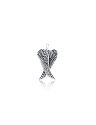Valentines Day Gifts Bling Jewelry Oxidized Sterling Celtic Angel Wings Pendant