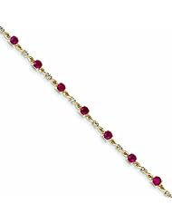 3.2 Carat 14K Gold Diamond and Ruby Bracelet