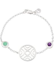 Missoma® Multi Gemstone Bracelet 18Ky Vermeil Amethyst & Chrysoprase 07.25 Inch 69691