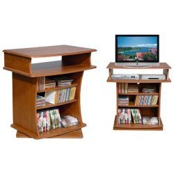 Spartak Swiveling TV Stand – holds 27″ wide TVs Max 2480Cherry (Cherry) (29 1/2″H x 29″W x 20″D)