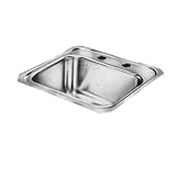 Dayton D11515-2 15x15x5.5 2 Hole Bar Sink - Stainless Steel