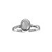 Sterling Silver White Mother of Pearl Oval Shape Toe Ring