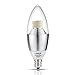 LOHAS LED Candelabra Bulbs, 6 Watt Dimmable Daylight White 5000K LED Chandelier Bulb, 60 Watt Light Bulbs Equivalent, E12 Candelabra Base,550 Lumens LED Lights, Torpedo Shape LED Bulb