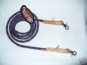 Weaver barrel reins navy blue burgundy horse pony tack