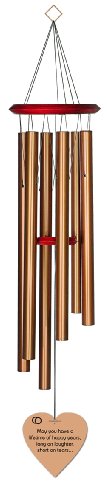 Chimesofyourlife wed-laughter & tears-heart-35-bronze Laughter and Tears Wedding Wind Chime, 35-Inch, Bronze