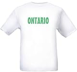 ONTARIO - GREEN LETTERING - State-series - White T-shirt