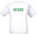 ONTARIO - GREEN LETTERING - State-series - White T-shirt