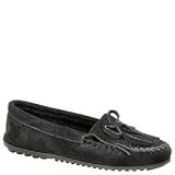 Minnetonka Women's Kilty Moccasin - 7W2 Black