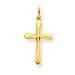 14k Yellow Gold Polished Cross Pendant