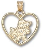 Florida Gators Solid 10K Gold Classic Albert Heart Pendant