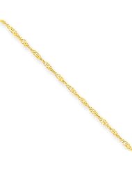 14k Yellow gold 1.10mm Singapore Chain