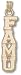 Florida A&M Rattlers Solid 10K Gold Vertical ''FAMU'' 1 1/4'' Pendant