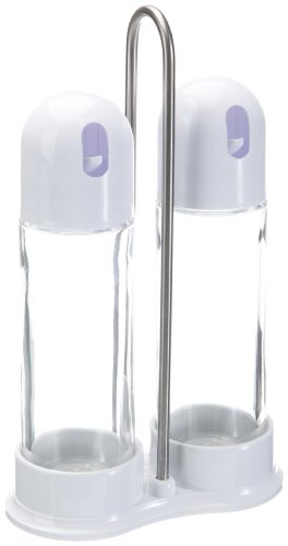 Stoha Design 022667 Menage 3-teilig Zylinder - Essig und &Ouml;l, weiss