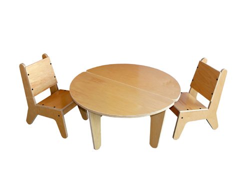 BB2 Kids Modern Design Wood Table and Chairs Set