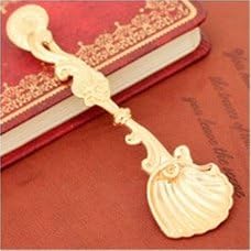 DGM MART Antique Vintage Retro Palace Style Coffee spoon, ice cream spoon,tea spoon, seasoning spoon - Golden Conch Design