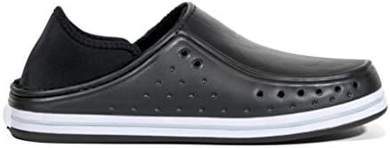 Swiss Wear Casual Loafer Mens Slip on Boat Shoe - Limited Edition (13, Black/White)