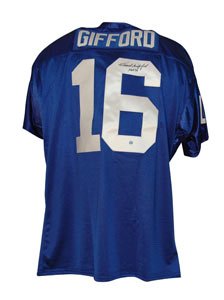 Frank Gifford Signed New York Giants Jersey - HOF 77