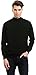 Citizen Cashmere Men's Mock Turtle Neck Sweater - Pure Cashmere Long Sleeve Slim Fit Knitted Pullover Casual Black