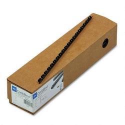 GBC CombBind Spines, 0.25 Inch, 25-Sheet Capacity, Black, 100 per Box (4000020) by GBC