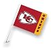 Kansas City Chiefs Car Flag with Wall Bracket (Set of 2)