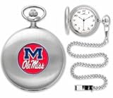 IMAGE OF Mississippi (Ole Miss) Rebels Silver Pocket Watch