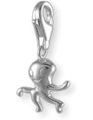 MELINA Charms clip on pendant squid octopus sterling silver 925