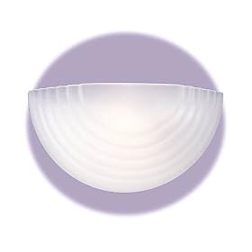 Sea Gull Lighting 4123-15 Piedmont One-Light Wall Sconce, White Finish with Satin White... by Sea Gull Lighting