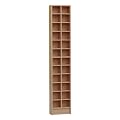 BLOCK - Tall Sleek CD DVD Media Storage Tower Shelves - Oak