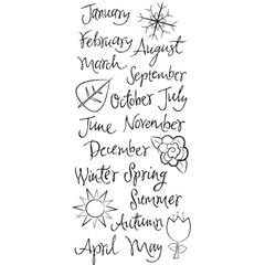 Karen Foster Clear Stickers 5-inch by 13-inch,-Months of the Year