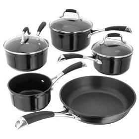 Stellar 3000 Induction Black 5 Piece Saucepan Set (CL SC31B)
