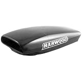 Harwood 4166: Hood Scoop, Aero III, 35 in. Long, 17 in. Wide, 7 1/2 in. Tall, Fiberglass, Black Gelcoat, Each