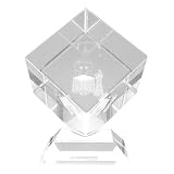Alef Judaica CR403 Shabbat Crystal With Shabbat Candle Lighting Scene