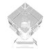 Alef Judaica CR403 Shabbat Crystal With Shabbat Candle Lighting Scene