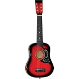 Austin Bazaar 25 Kid's Acoustic Toy Guitar with Carrying Bag and Accessories - Red