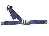 3-Point Lap and Shoulder Seat Belt, Navy, 72 Inch Length, with Chrome Lift Latch