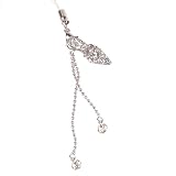 Hand Crafted Cellular Phone Charm - Fashion High Heel - Clear