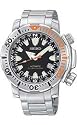 Seiko Men's Automatic Dive Silver-Tone Watch #SNM035