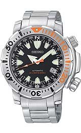31RM74qcpdL Seiko Mens Automatic Dive SilverTone Watch #SNM035