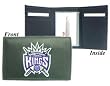 Sacramento Kings Embroidered Leather Tri-Fold Wallet - Basketball Sports Merchandise