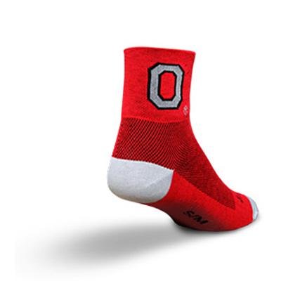SockGuy Collegiate 3in Ohio State Cycling/Running Socks (L/XL)