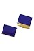 Solid 14K Gold and Lapis Rectangle Stud Set (4)