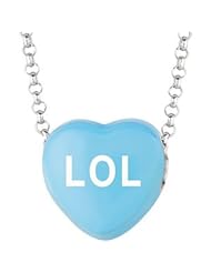 Sweethearts Enamel "LOL" Heart on 16" Necklace Pendant with Gift Box