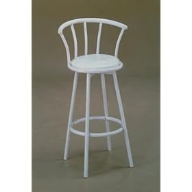WHITE METAL SWIVEL BAR STOOLS BARSTOOLS set of 2 by R.H.F.