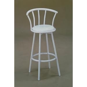 WHITE METAL SWIVEL BAR STOOLS BARSTOOLS set of 2 by R.H.F.