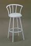 WHITE METAL SWIVEL BAR STOOLS BARSTOOLS set of 2